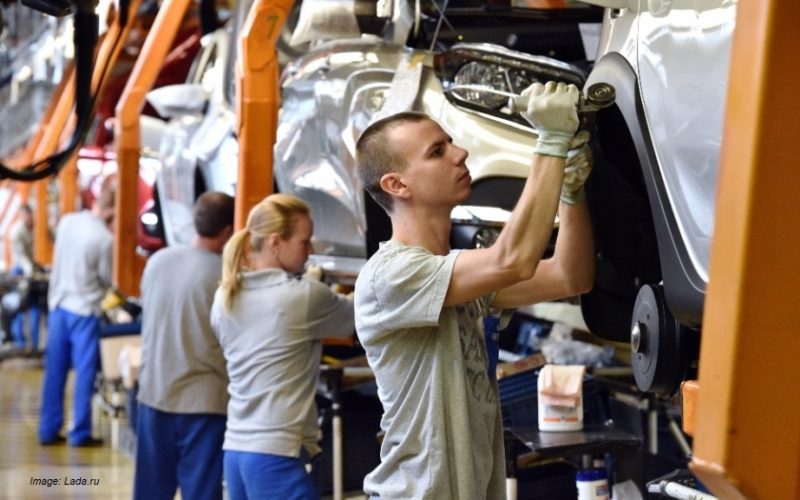 Car production in Russia up by 19% within the first eight months of 2017